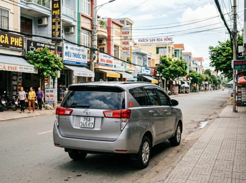 sử dụng taxi 7 chỗ tại Bình Sơn