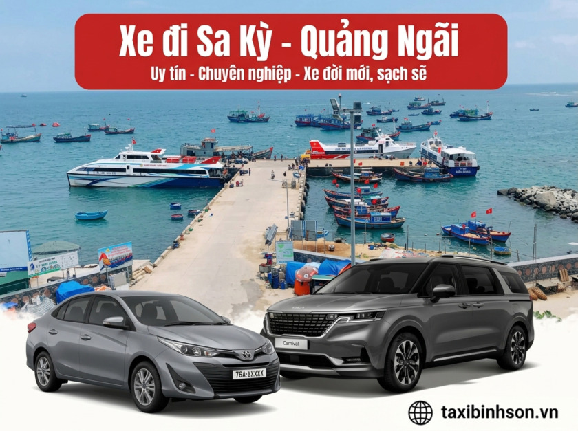 Đặt xe Taxi Bình Sơn đi cảng Sa Kỳ nhanh chóng