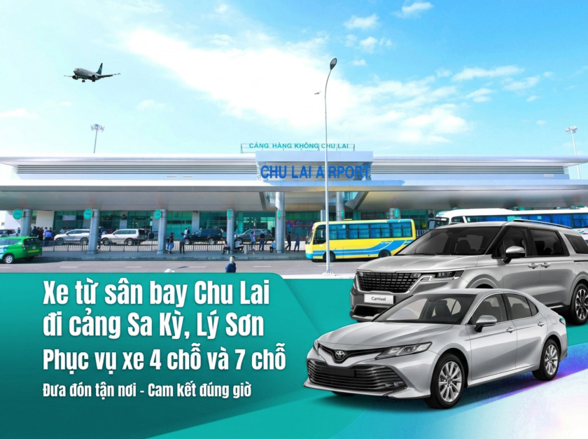 Taxi Bình Sơn đi sân bay Chu Lai giá tốt 24/7