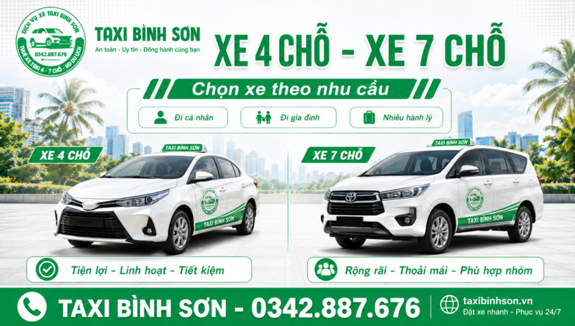 xe 4-7 chỗ Châu Ổ